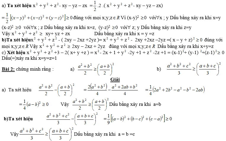 Bất đẳng thức, tìm giá trị min-max của biểu thức-1