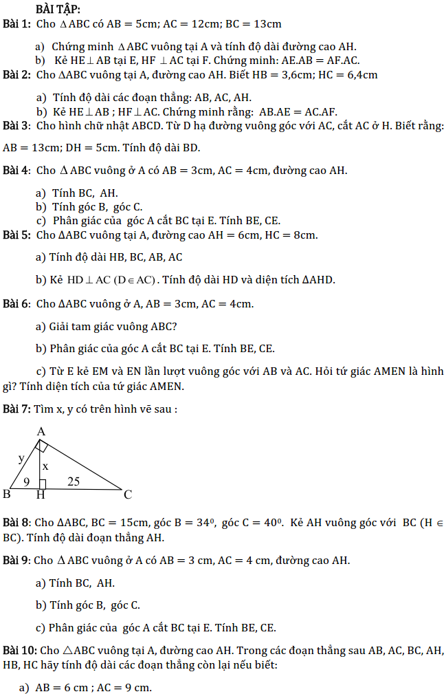 Chủ đề 1: Tam giác - Phần Hình học-2