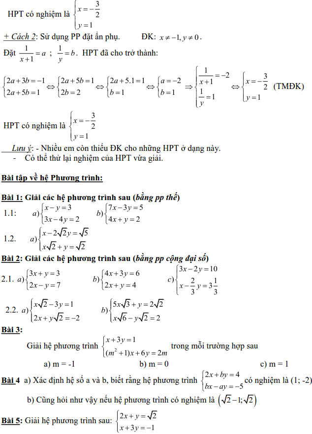 Dạng 3: Phương trình và hệ phương trình-3
