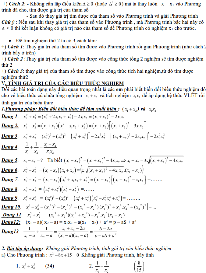 Dạng 3: Phương trình và hệ phương trình-8