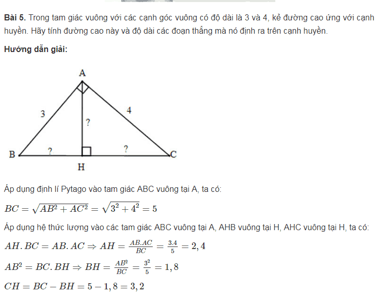 Ôn tập dạng toán phần Hệ thức lượng trong tam giác vuông - Toán lớp 9-4