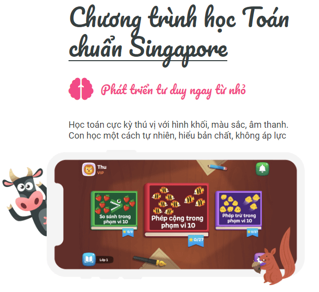 Giáo dục sớm cho trẻ từ 3 đến 7 tuổi qua ứng dụng Hello Math - Toán Singapore qua hoạt hình